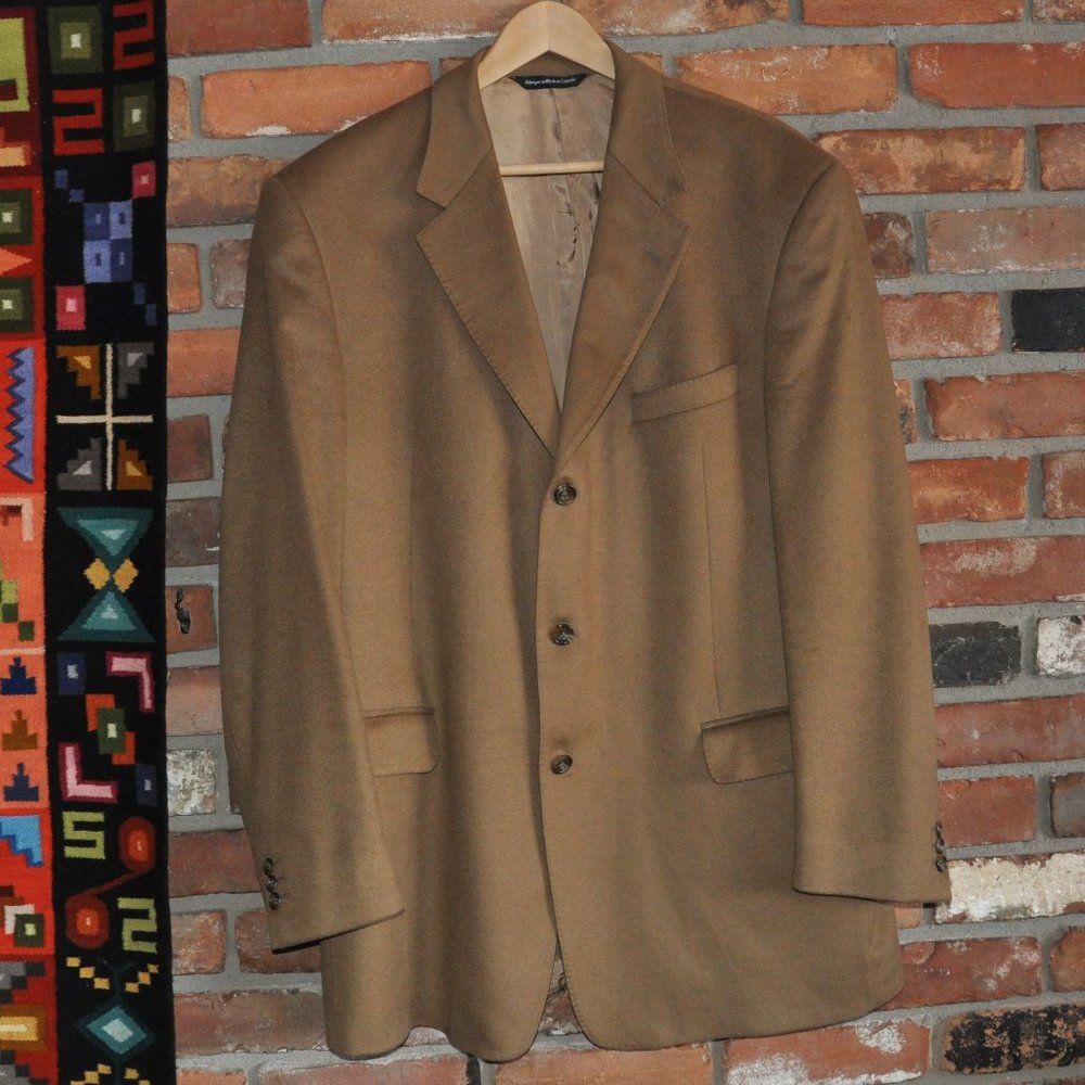 Cambridge Madison100% Cashmere Blazer Sport Jacket Coat 46T Union Made in Canada